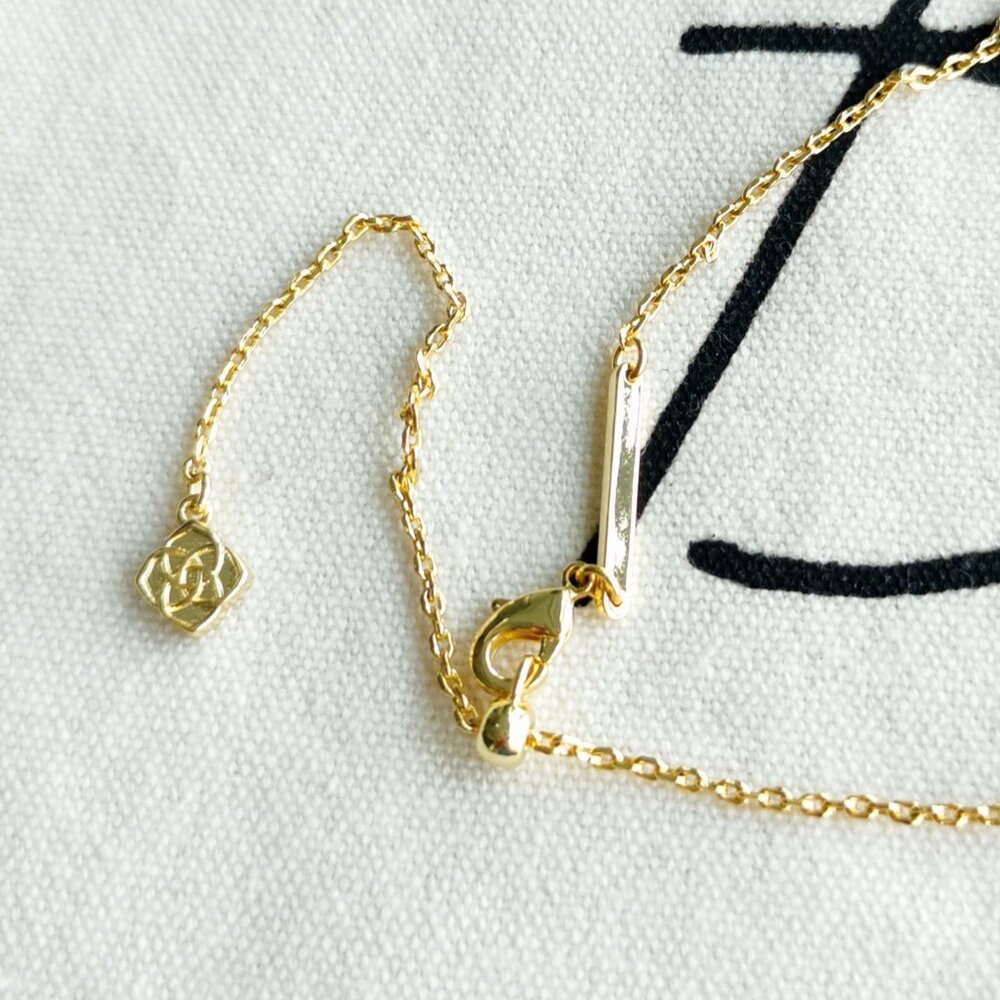 Kendra Scott Bow Necklace - Krista - White Mix Gold - Picture 4 of 4